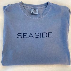 Seaside Graphic Tee Size Small Comfort Colors Blue